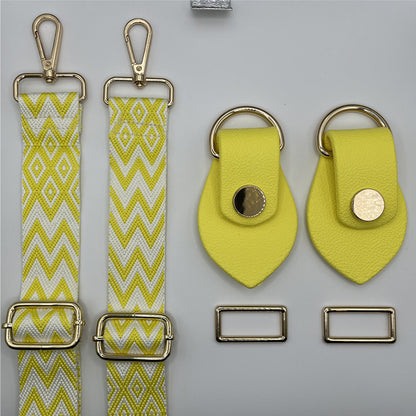 Quinn - Yellow & White Pattern Strap with Yellow Anchors