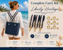 Liberty Heritage navy and red woven straps with Signature Gold connectors
