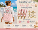 Rose Harbor pink woven straps with Signature Gold connectors