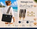 Midnight Luxe black and tan woven straps with Signature Gold connectors