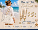 Sand Drift tan woven straps with Signature Gold connectors