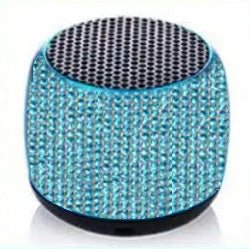 Bluetooth Aqua Rhinestone Mini Stereo