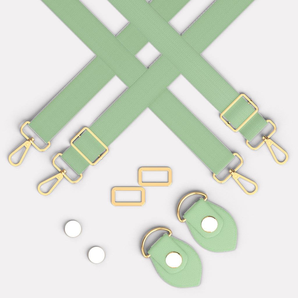 Quinn - Light Green Introducing Quinn’s Solid Freedom Straps for a multi-position carry.  Our Light Green Freedom strap system can be added to a