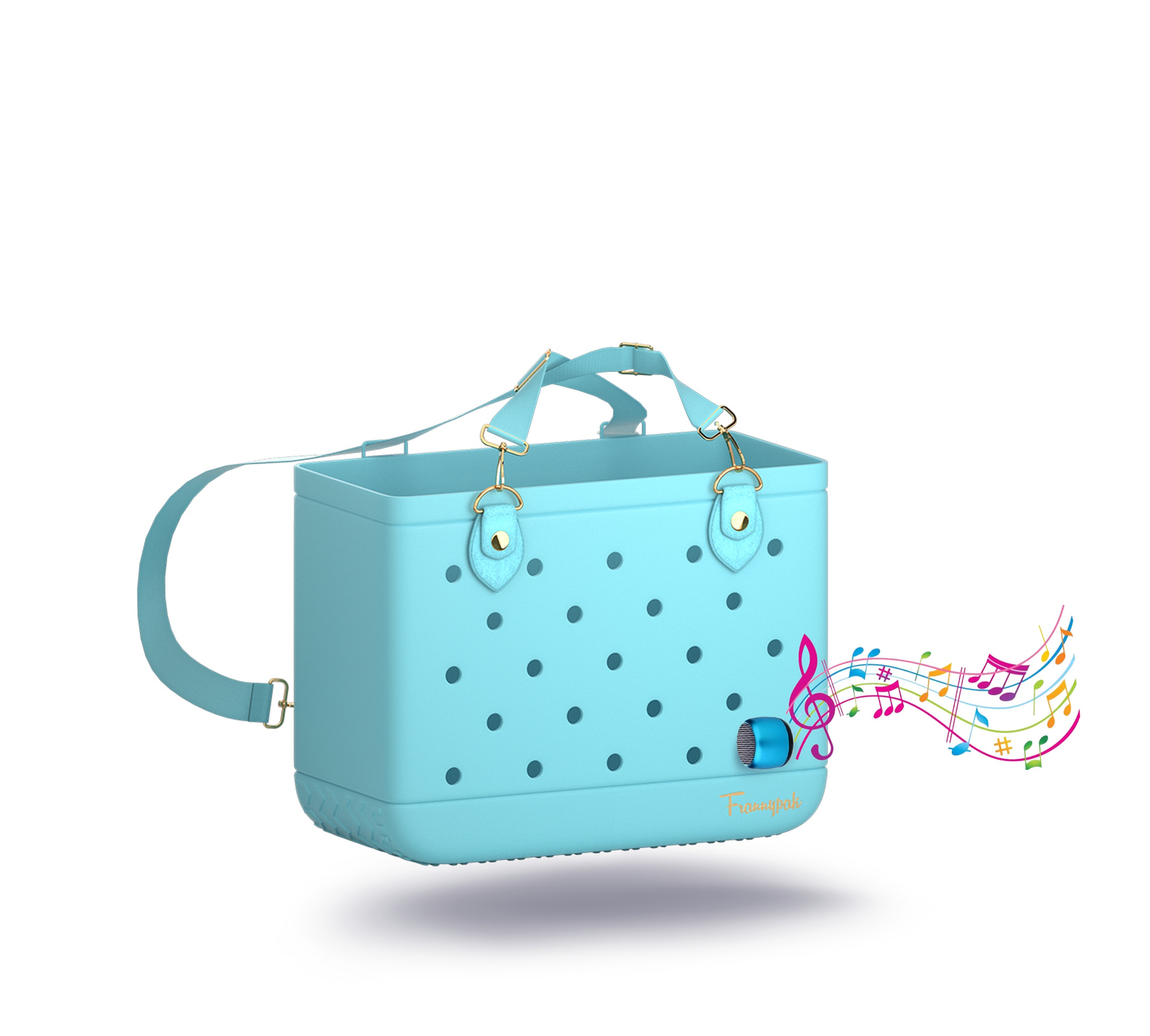 Bluetooth Aqua Rhinestone Mini Stereo